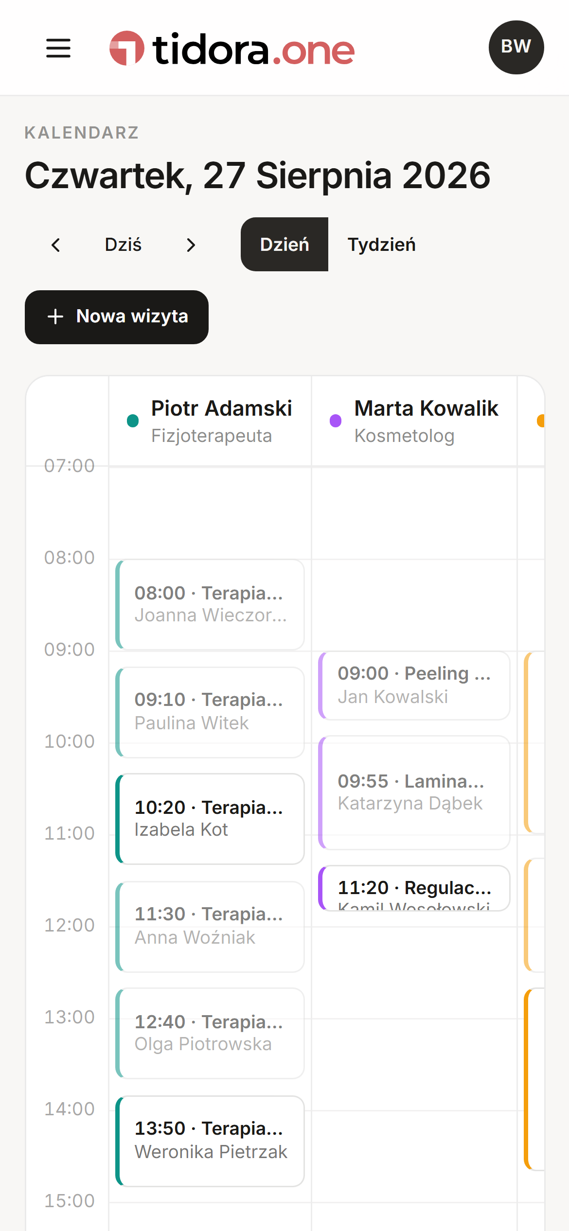 Kalendarz na telefonie